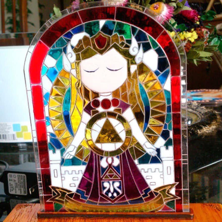 Stained Glass Princess Zelda Lamp