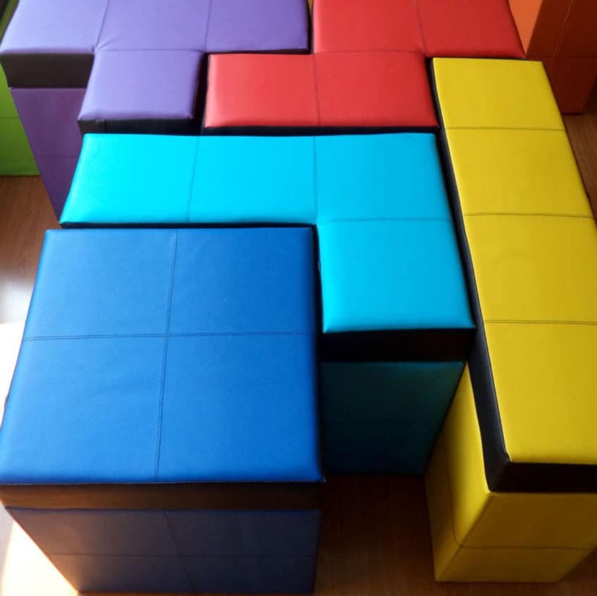 Tetris Shaped Storage Benches