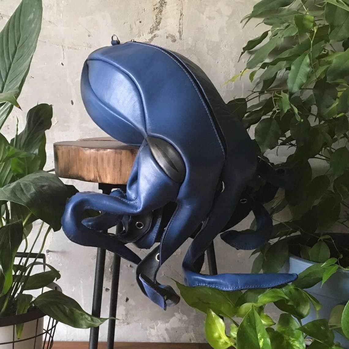 Leather Octopus Backpack