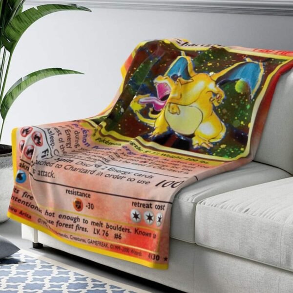 Charizard Pokemon Card Blanket Charizard Pokemon Card Blanket