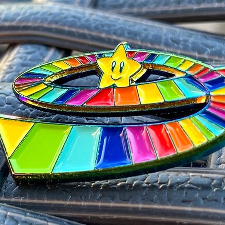 Mario Kart Rainbow Road Pin